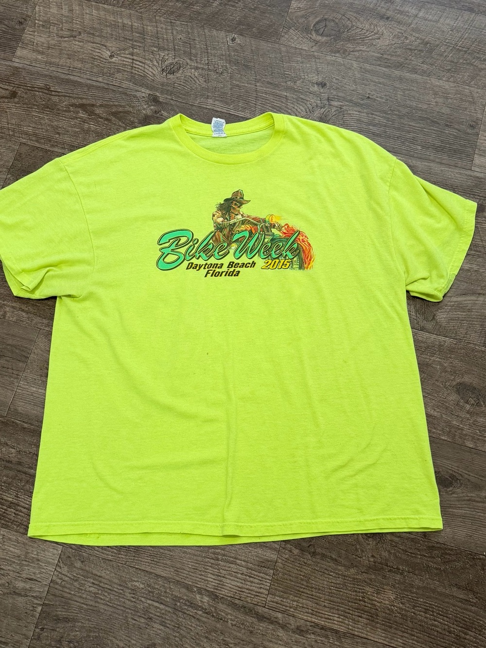 Bike Week Daytona Beach 2015 Neon Yellow Graphic Tee